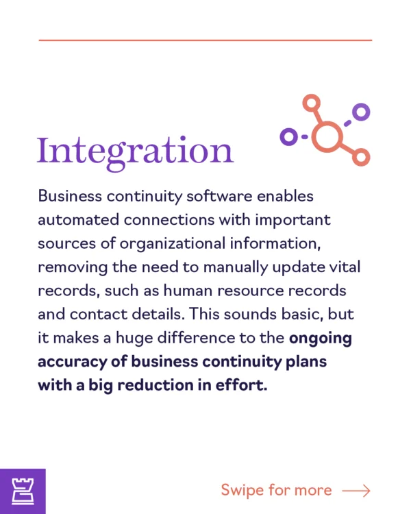 Castellan business continuity software Instagram microblog, second panel