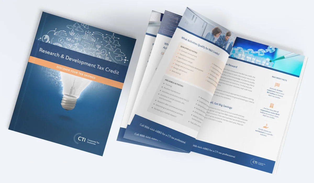 Corporate Tax Incentives white paper cover and interior editorial design